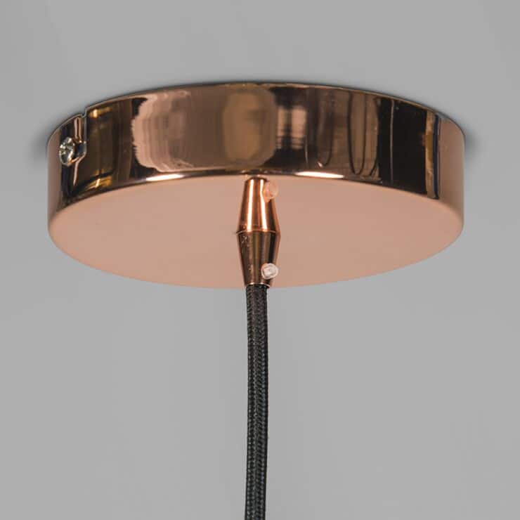 Art Deco hanging lamp copper with clear glass 3 Art Deco hanging lamp copper with clear glass - immagine 3