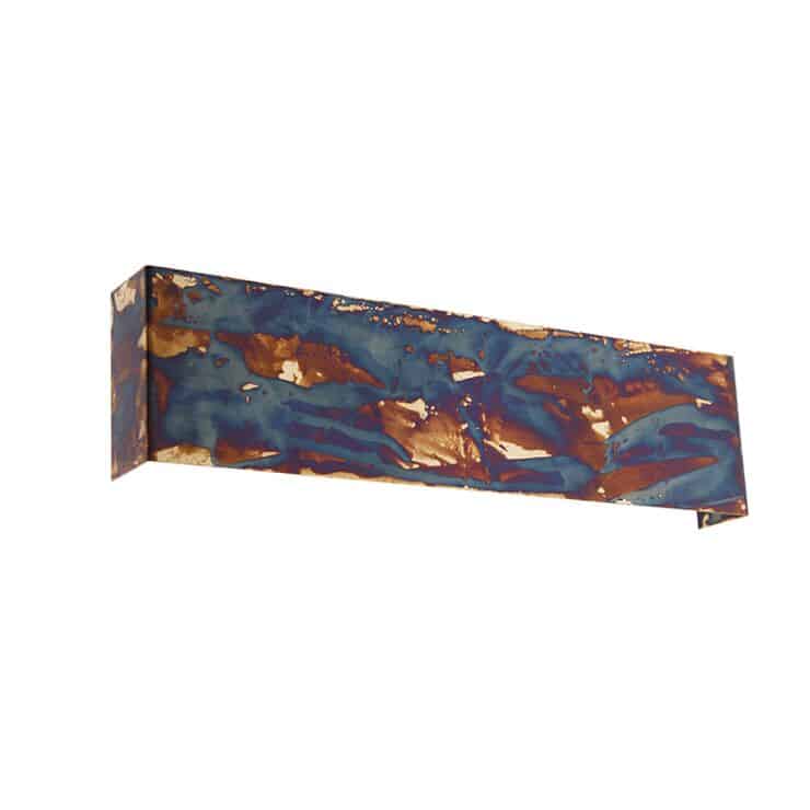Industrial wall lamp rust with blue 4-light 1 Industrial wall lamp rust with blue 4-light