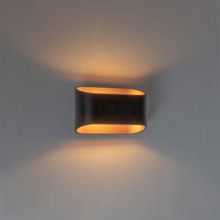 Design wall lamp black with gold 3 Design wall lamp black with gold - immagine 3