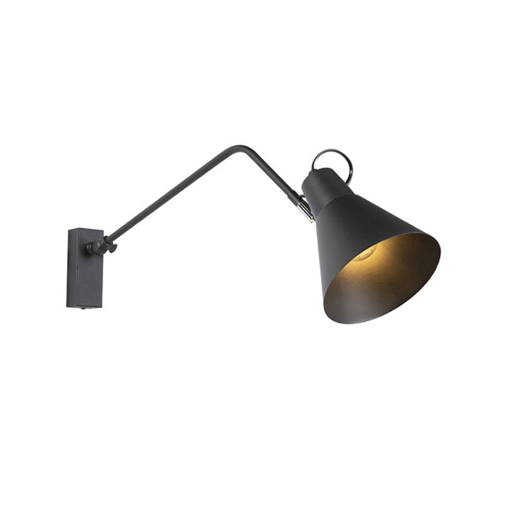 Design wall lamp black adjustable 1 Design wall lamp black adjustable
