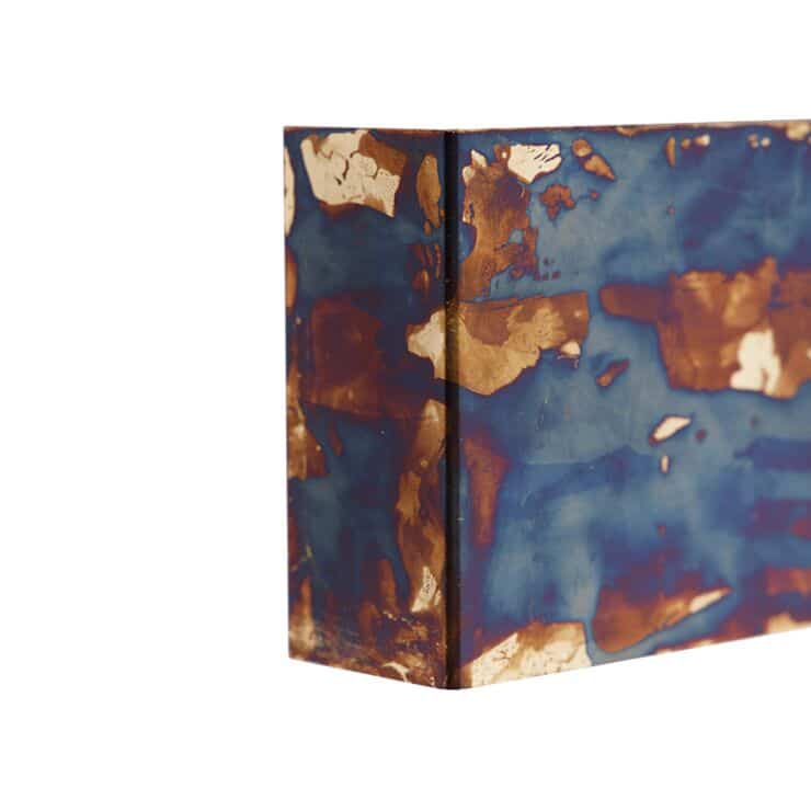 Industrial wall lamp rust with blue 4-light 2 Industrial wall lamp rust with blue 4-light - immagine 2